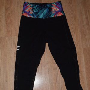 VS Pink Ultimate Mesh Cutout High Waisted Tropical Leggings w/ Pockets Size S